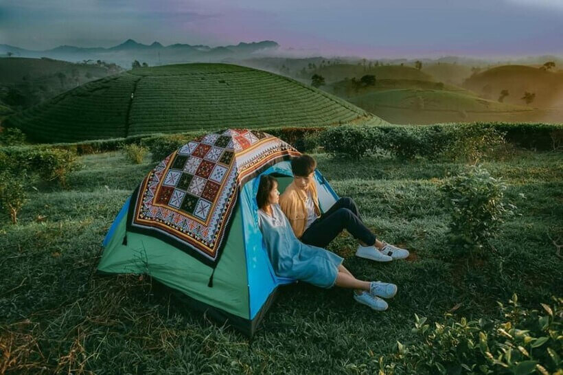 Picnic tại đồi chè Long Cốc